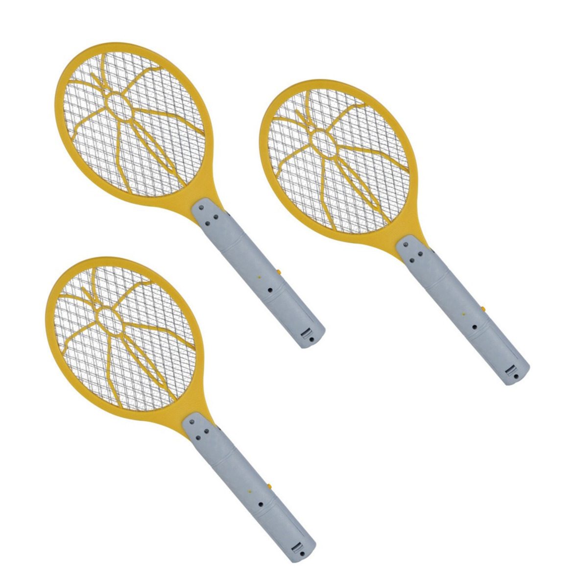 3x Elektrische anti muggen vliegenmeppers geel-grijs 46 x 17 cm