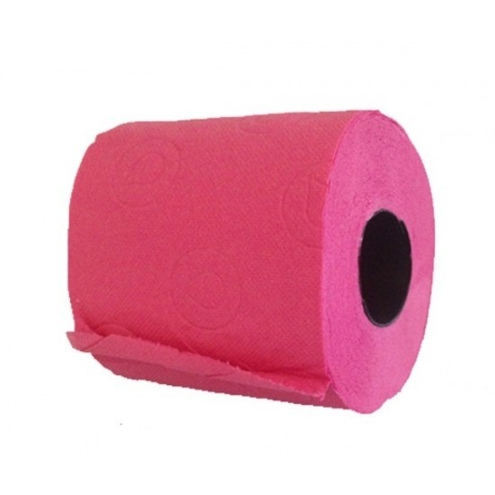 3x Fuchsia roze toiletpapier rol 140 vellen
