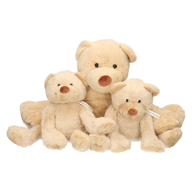 3x Pluche mama en kind Boogy knuffelberen 35-24 cm knuffels