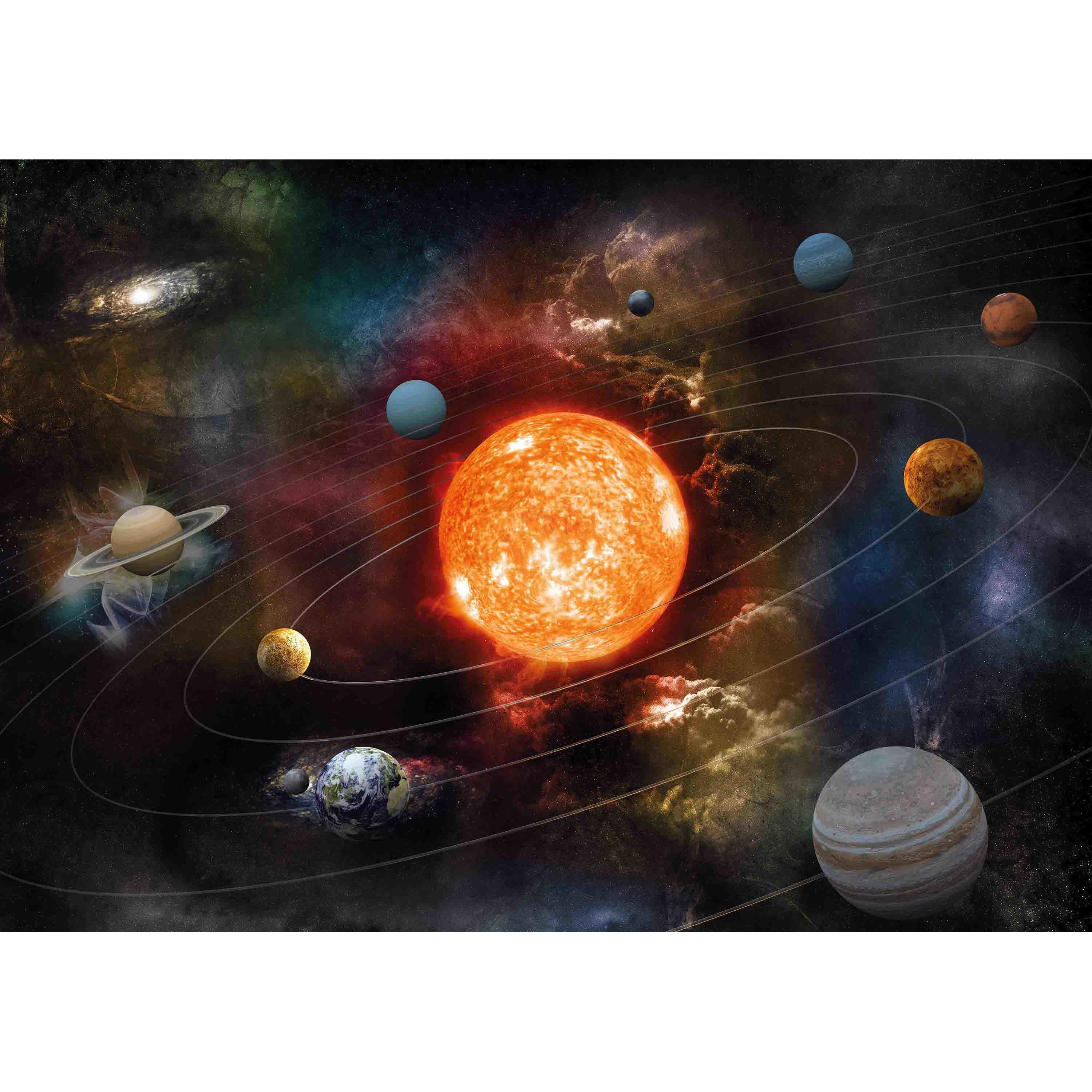 3x Posters van planeten in zonnestelsel-Melkweg voor op kinderkamer-school 84 x 59 cm