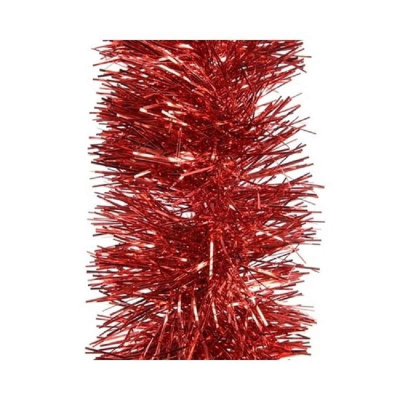 3x Rode folie slingers-guirlandes 270 x 10 cm kerstboomslingers