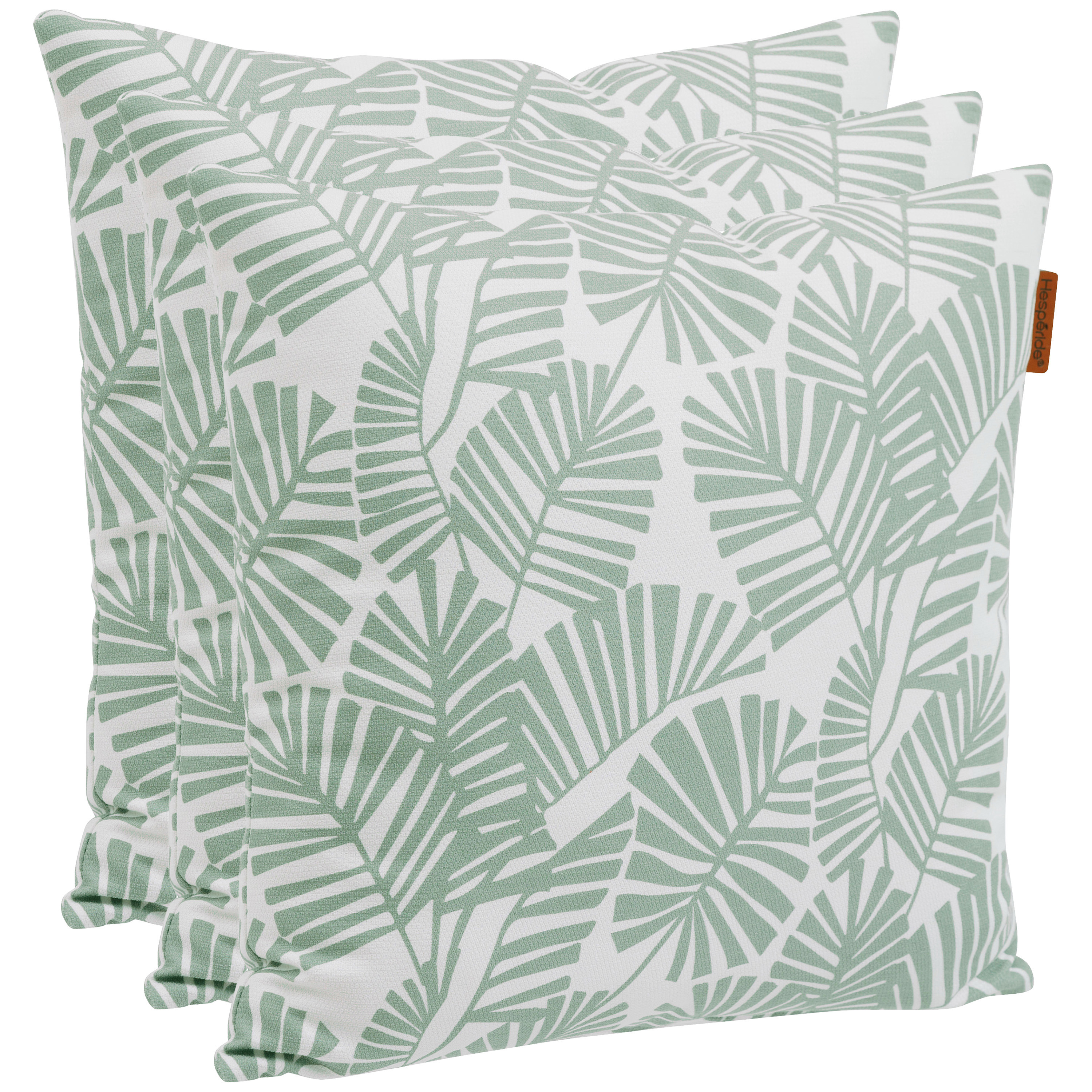 3x Stuks Bank-sier-tuin kussens voor binnen en buiten palm print 40 x 40 cm