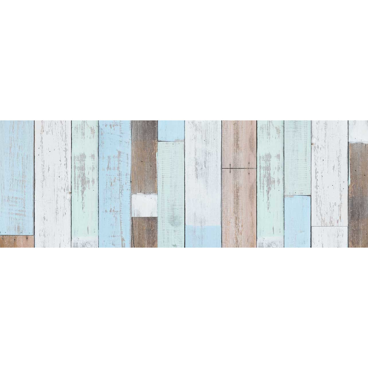 3x Stuks decoratie plakfolie houten planken look blauw-bruin 45 cm x 2 meter zelfklevend