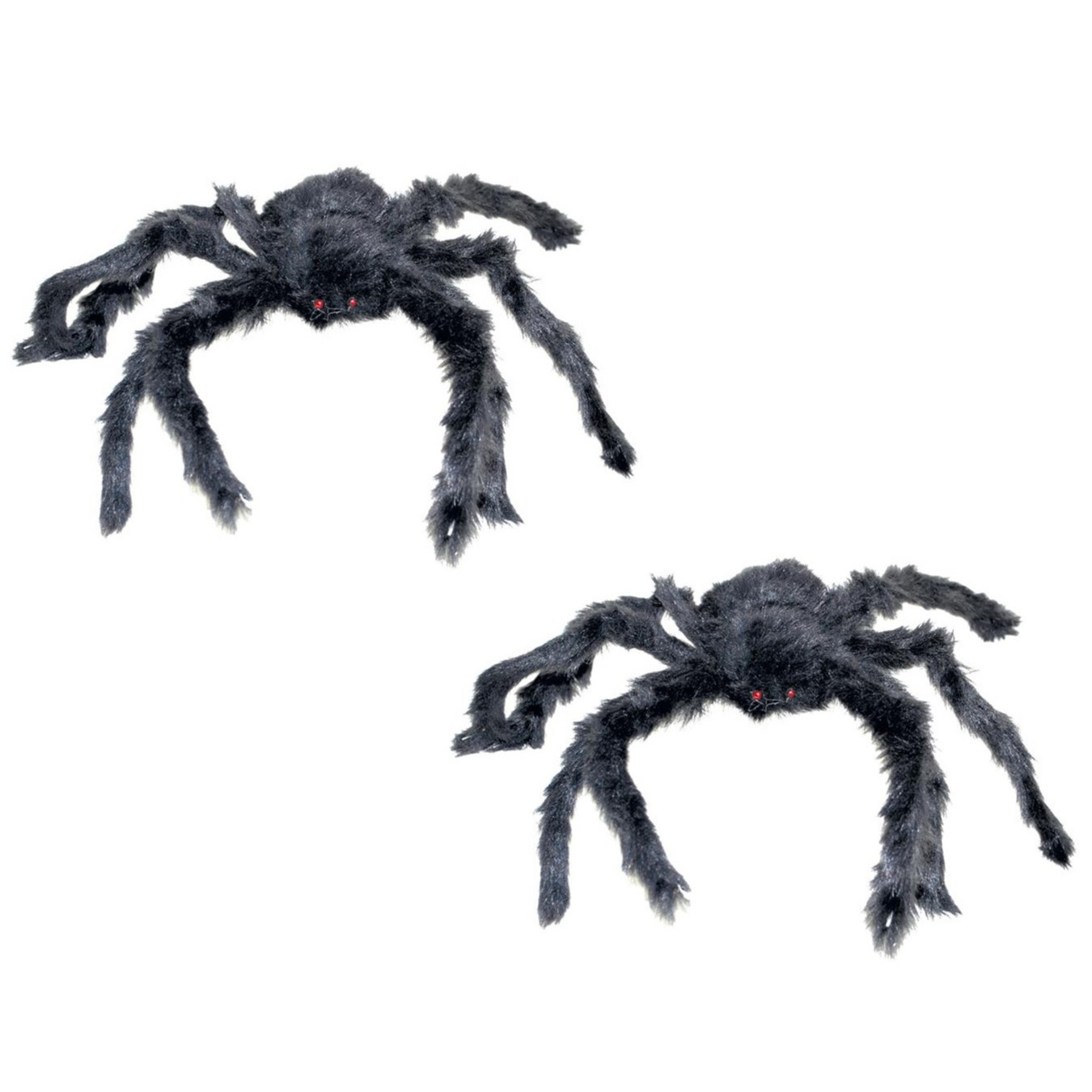 3x stuks halloween/Horror decoratie spin zwart 60 cm