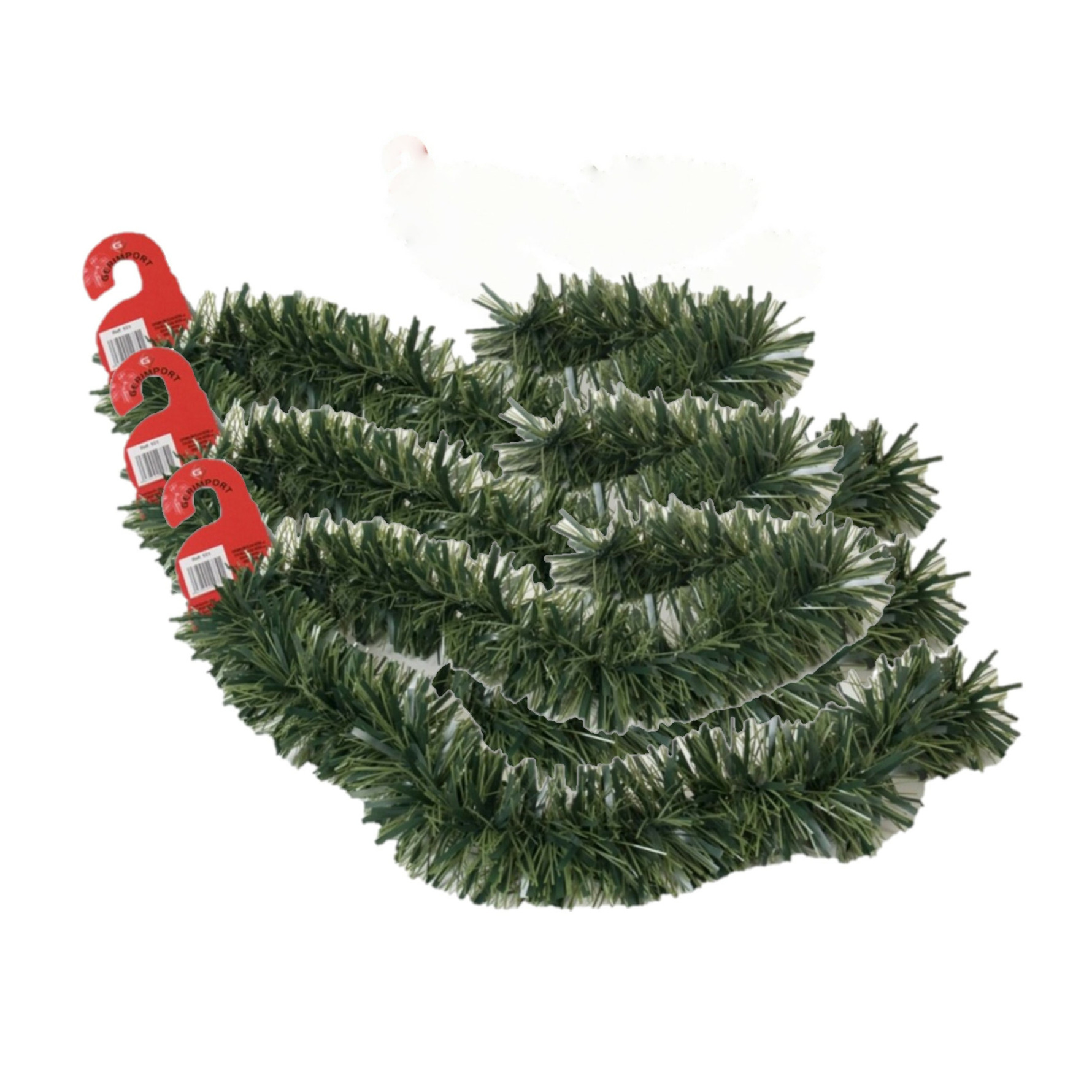 3x stuks kerstboom folie slingers-lametta guirlandes van 180 x 12 cm in de kleur glitter groen