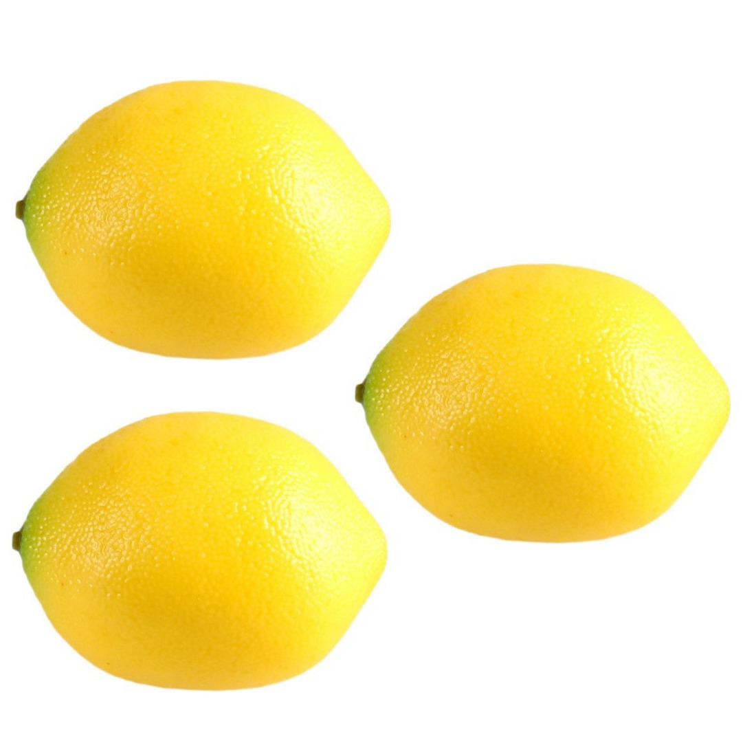 3x stuks kunst fruit citroenen van 7 cm Namaak-nep fruit