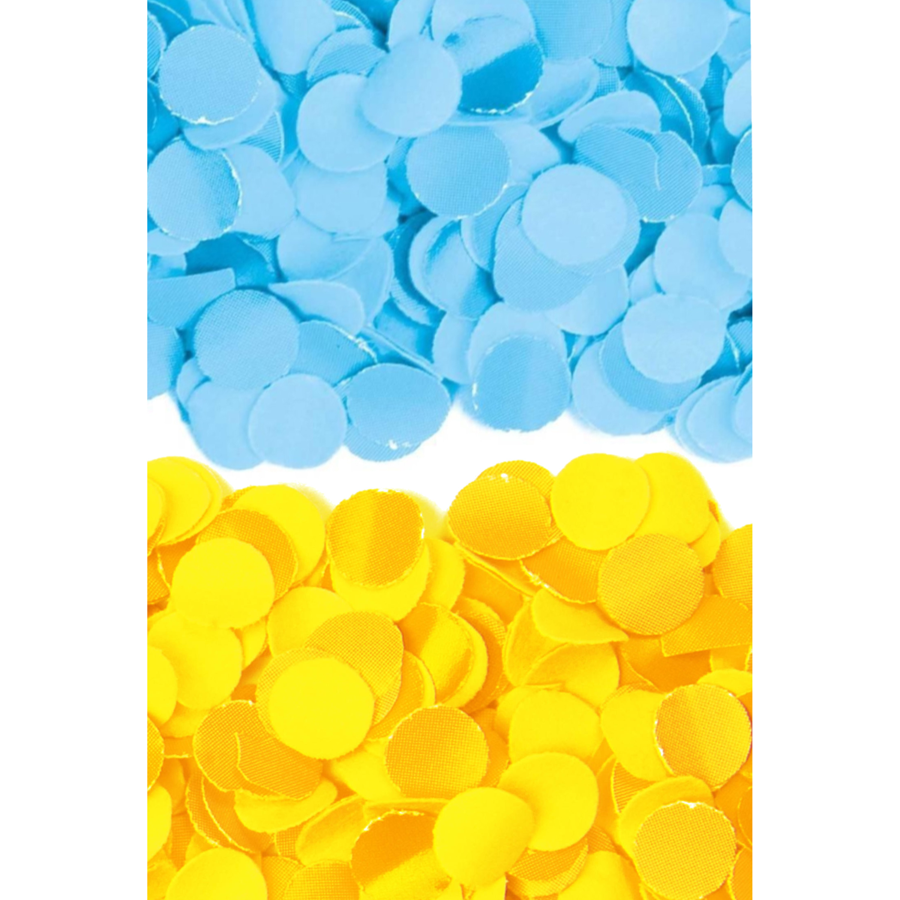 400 gram geel en blauwe papier snippers confetti mix set feest versiering -