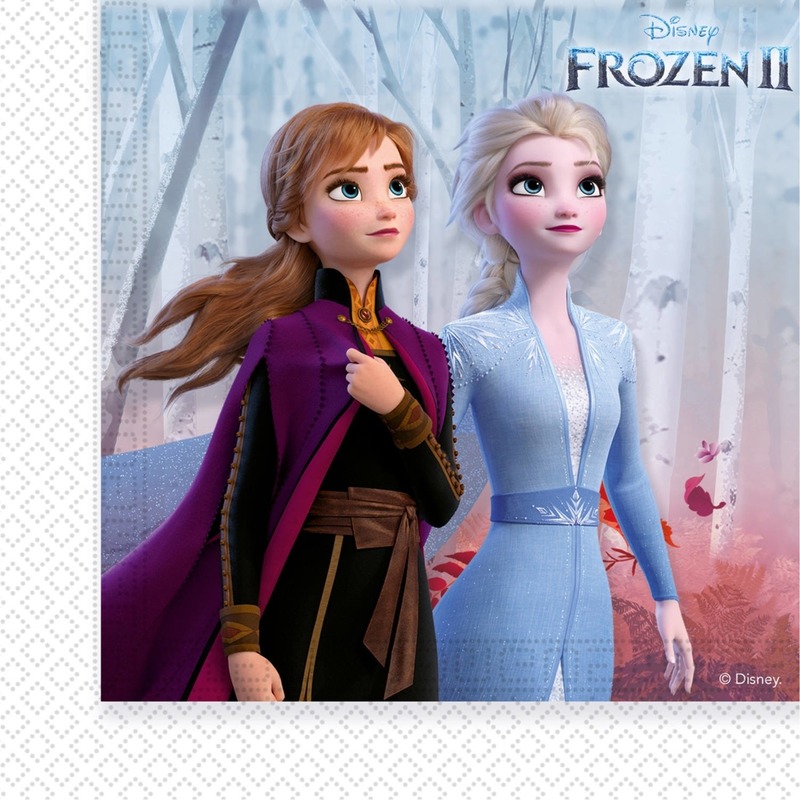 40x Disney Frozen 2 themafeest servetten 33 x 33 cm papier