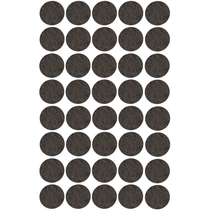 40x Zwarte ronde meubelviltjes-antislip noppen 2,6 cm