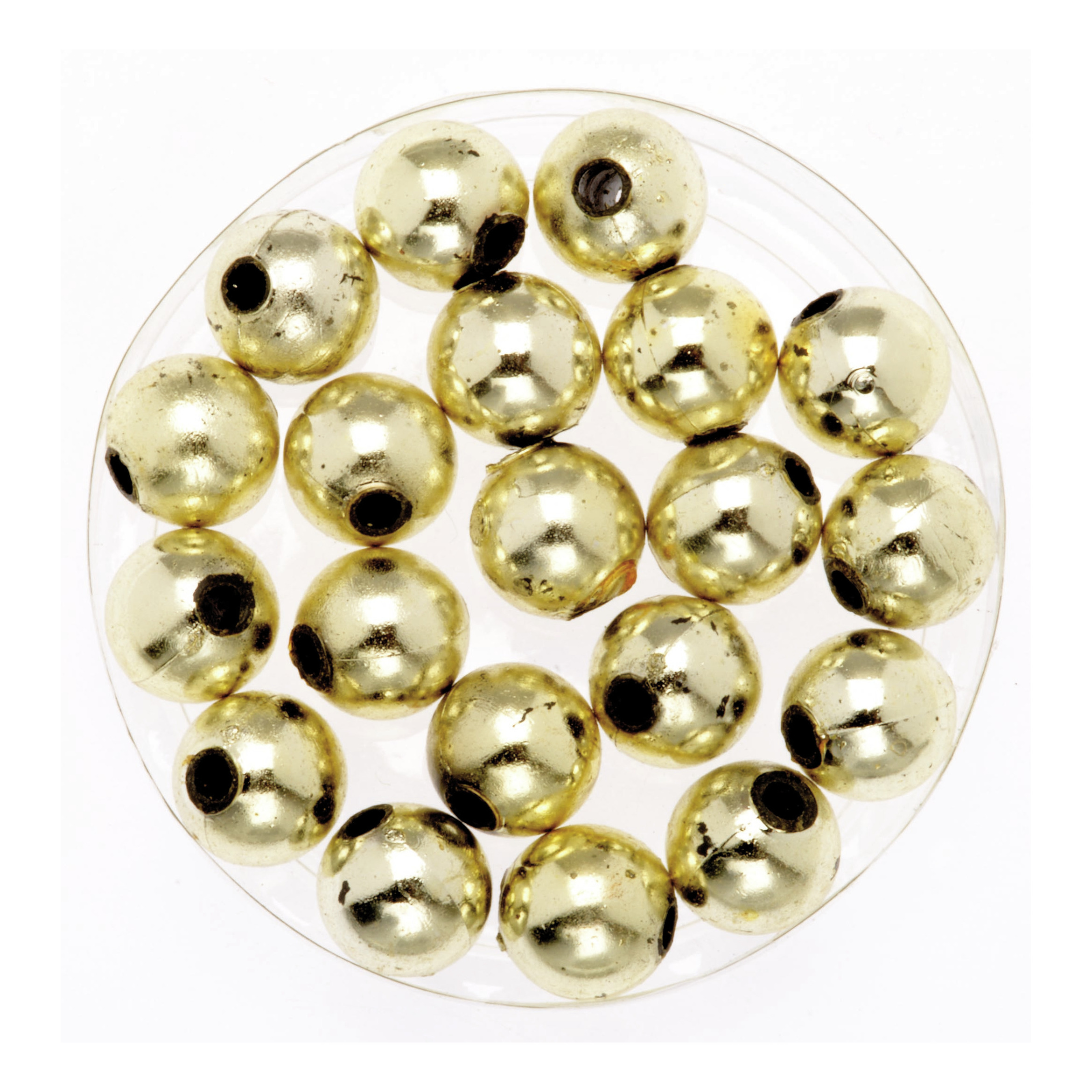 480x stuks sieraden maken glans deco kralen in het goud van 10 mm