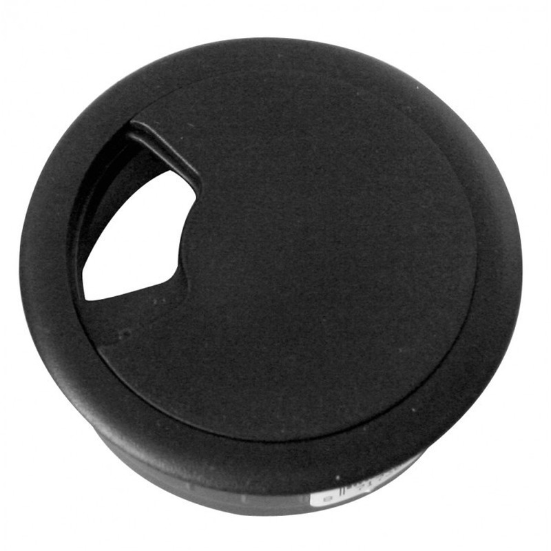 4x Kabeldoorvoer zwart 60 mm