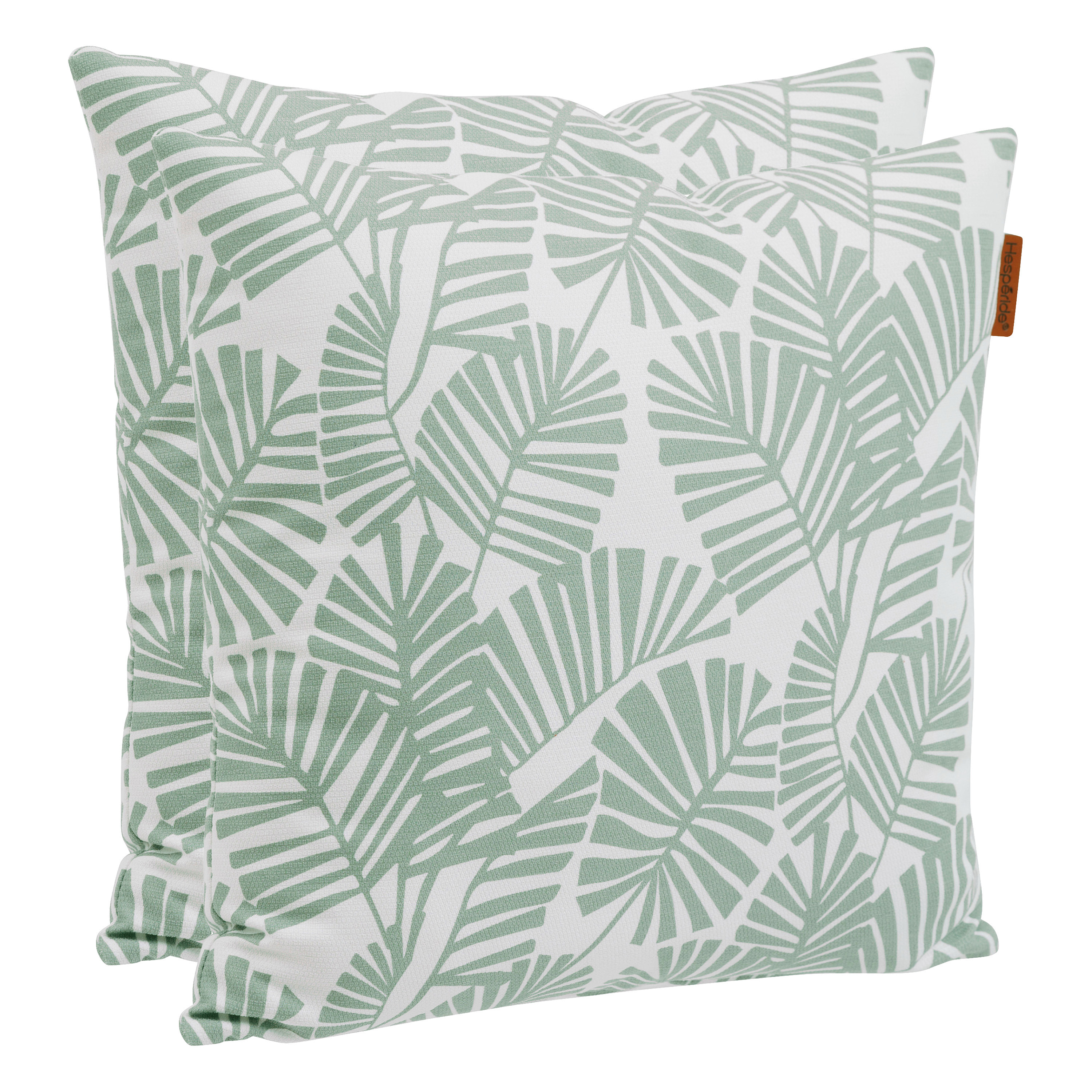 4x Stuks Bank-sier-tuin kussens voor binnen en buiten palm print 40 x 40 cm