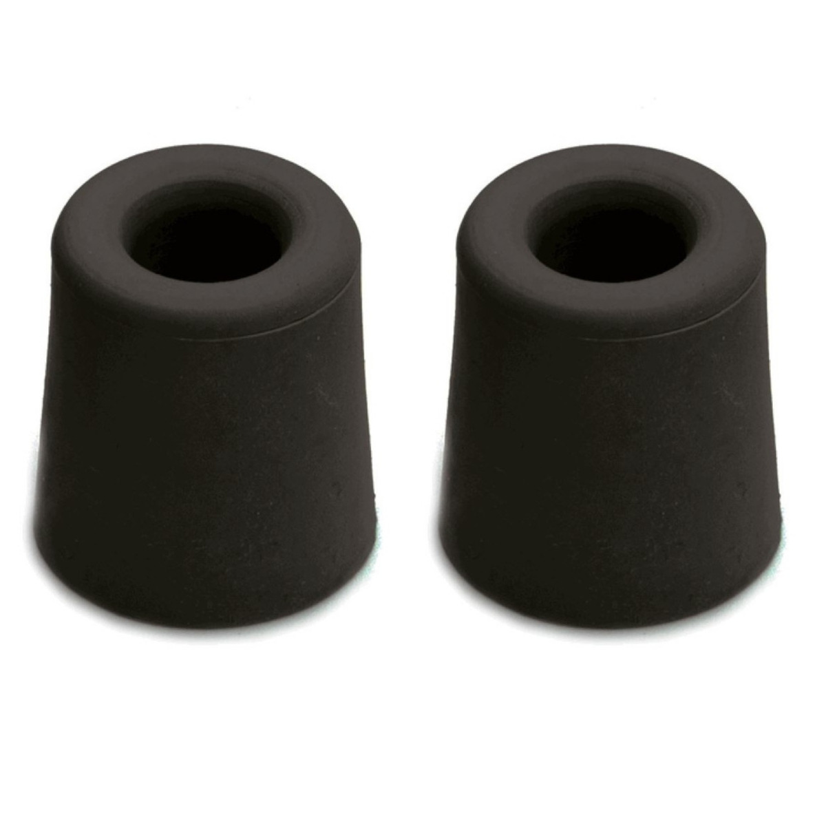 4x stuks deurstopper-deurbuffer rubber zwart 4,8 x 3,7,7 cm