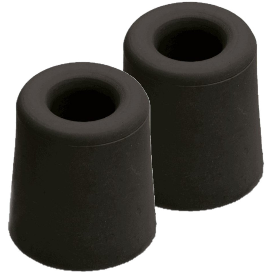 4x stuks deurstopper-deurbuffer rubber zwart 5,9 x 3,9 cm
