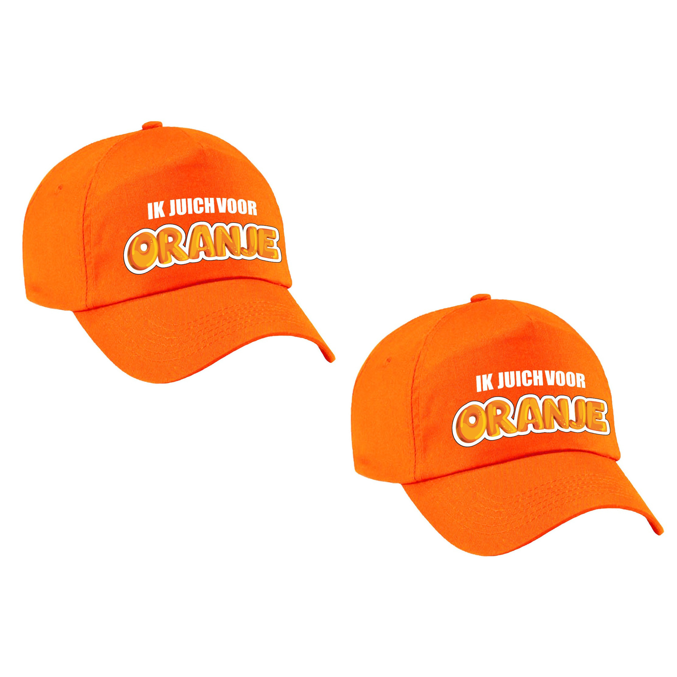 4x stuks Holland supporter pet - cap ik juich voor oranje - Ek - Wk voor kinderen