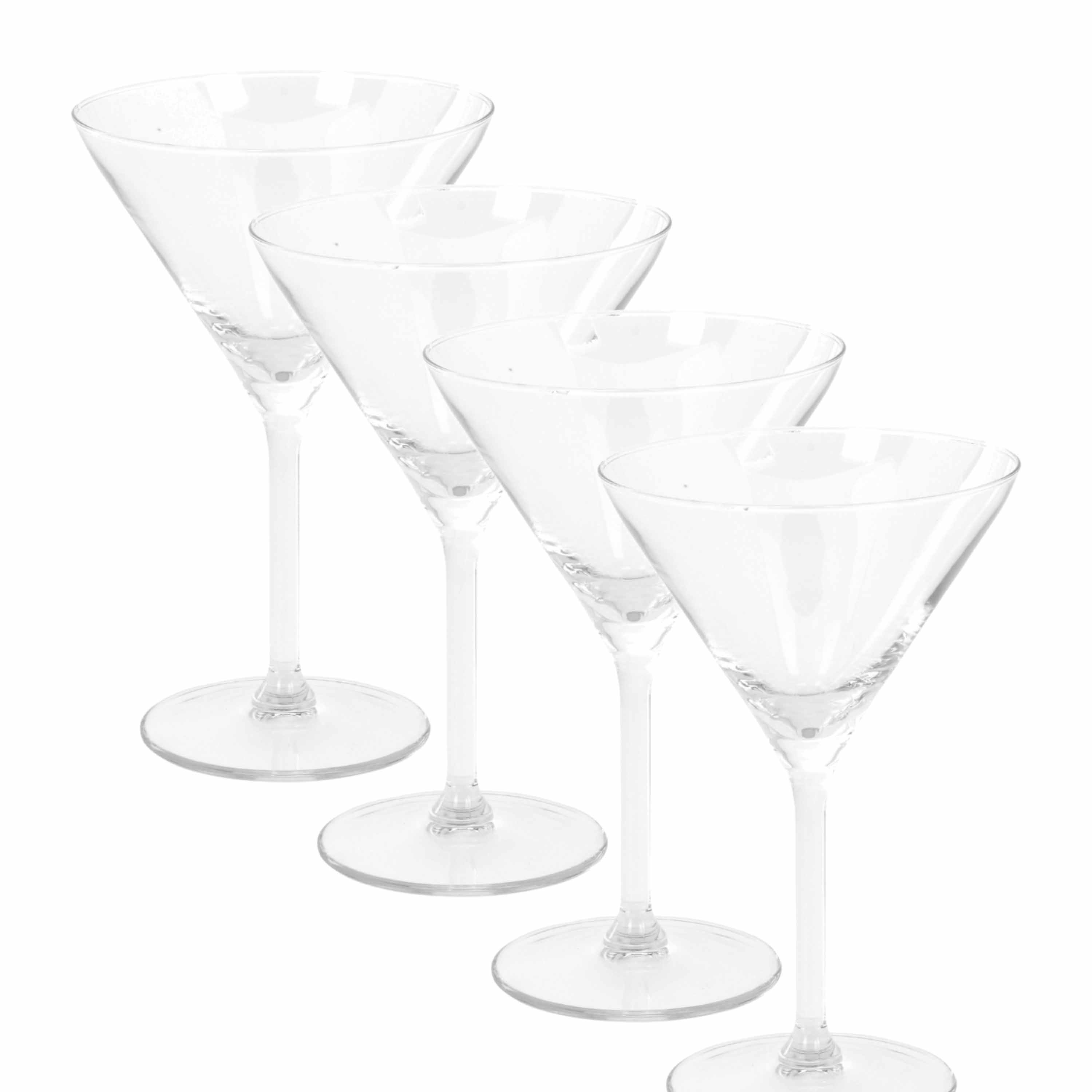4x stuks luxe Cocktailglazen-martiniglazen 260 ml