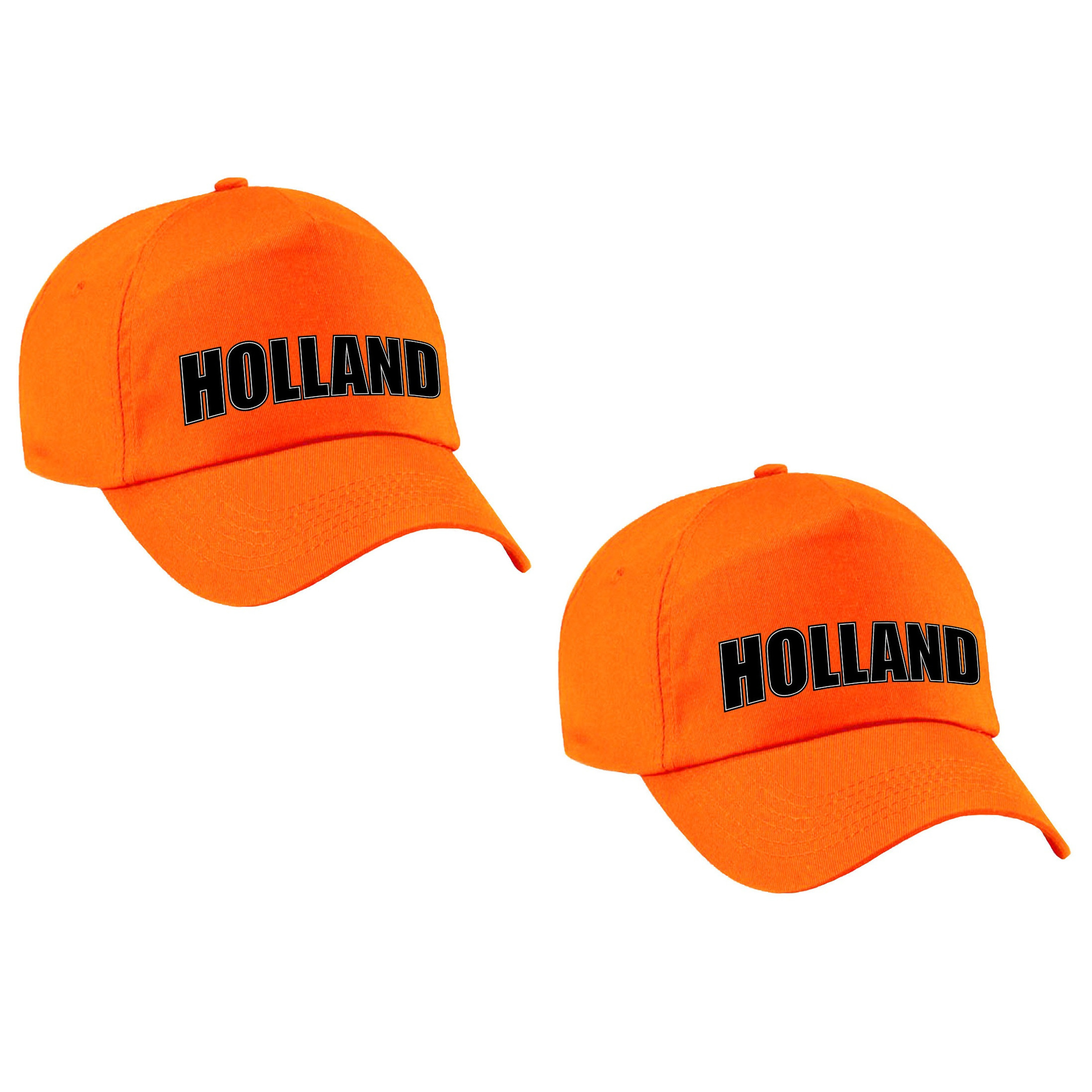 4x stuks oranje supporter pet - cap Holland fan voor het EK - WK voor volwassenen