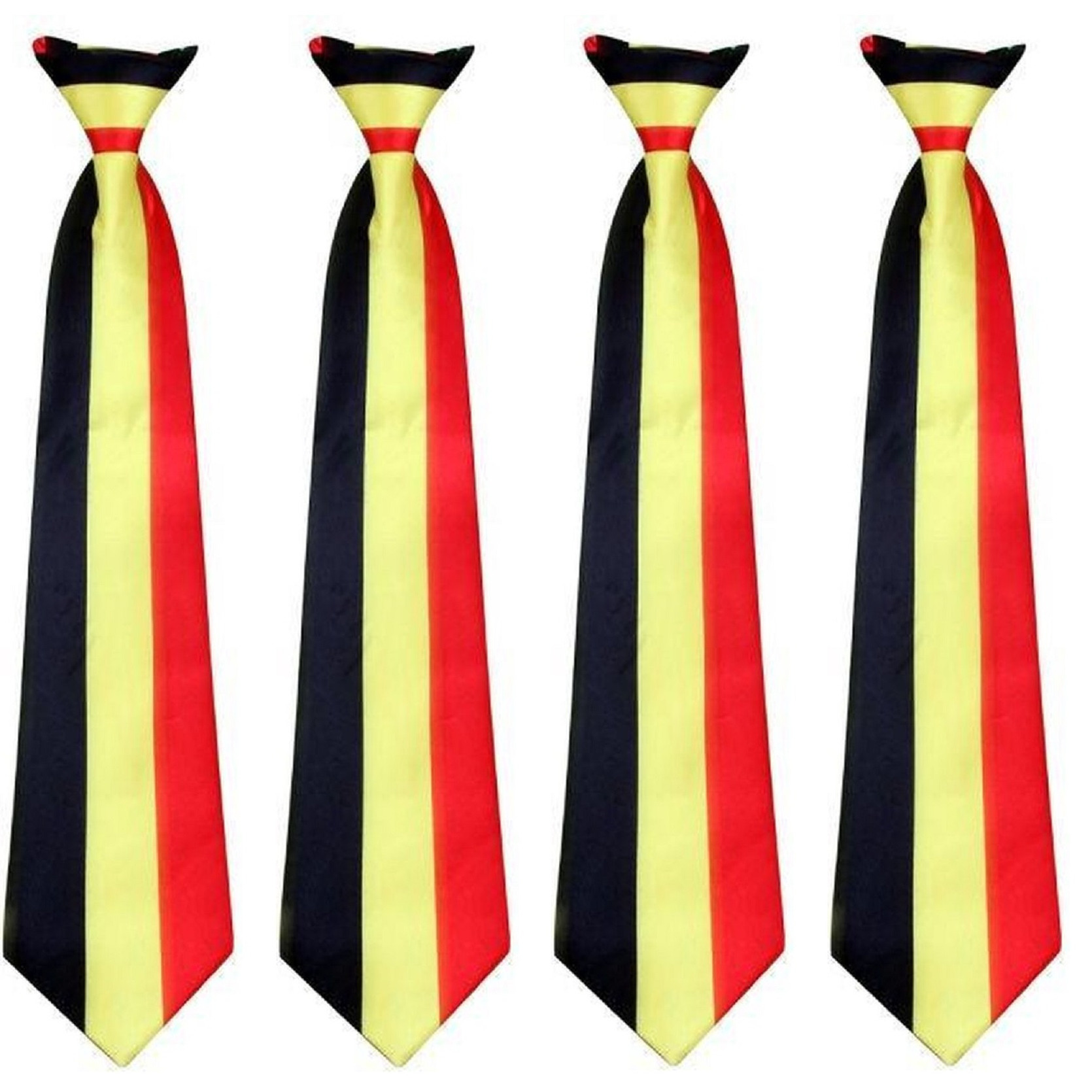 4x stuks stropdas vlag Belgie supporter