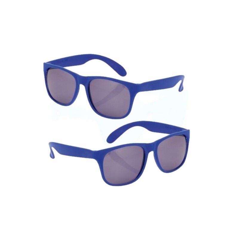 4x stuks voordelige blauwe party zonnebril