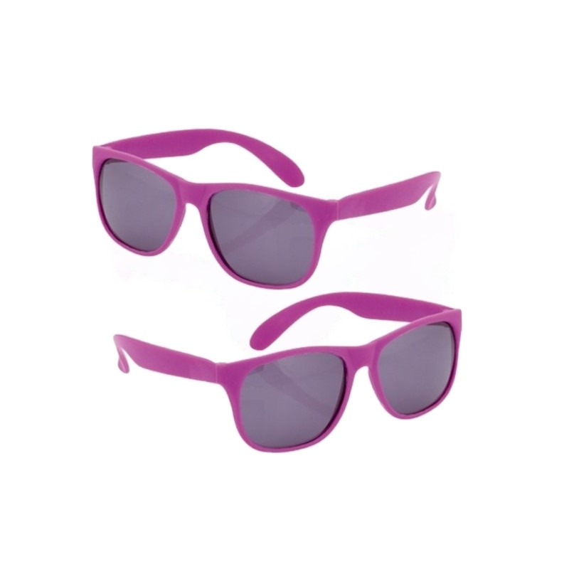 4x stuks voordelige paarse party zonnebril
