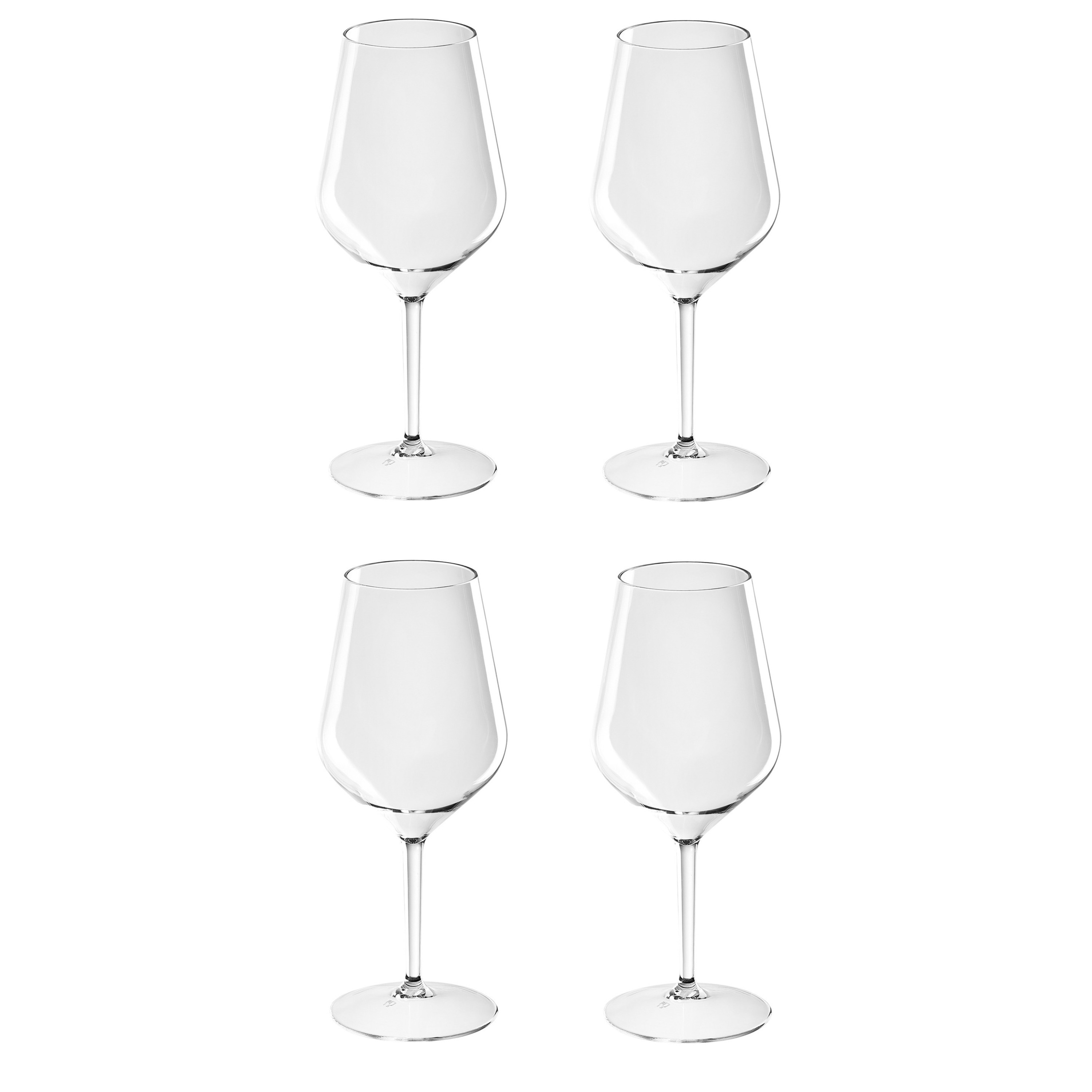 4x Witte of rode wijn wijnglazen 47 cl-470 ml van onbreekbaar kunststof