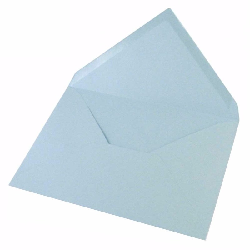 5 lichtblauwe enveloppen voor A6 kaarten