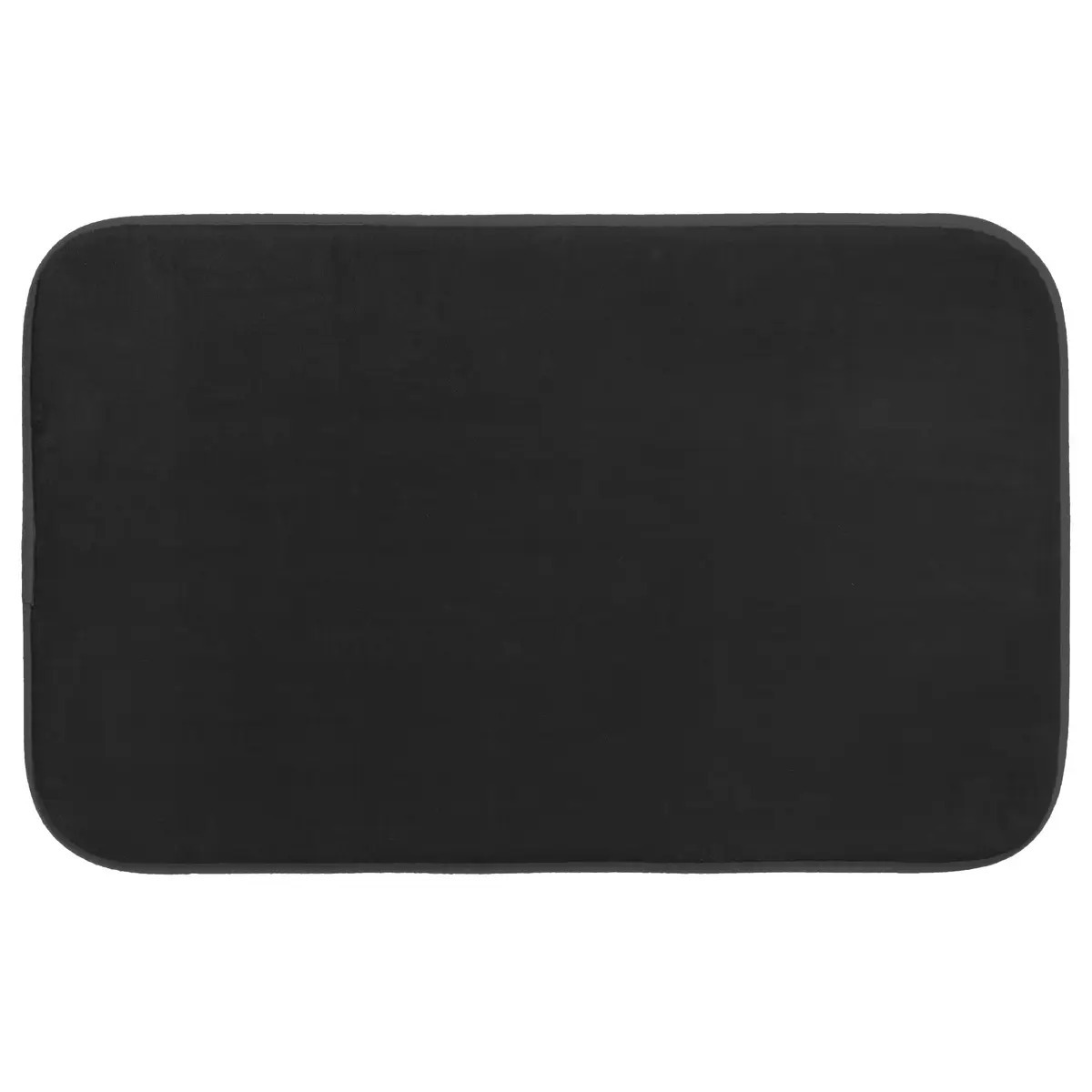 5Five Badkamerkleedje-badmat tapijt memory foam zwart 48 x 80 cm