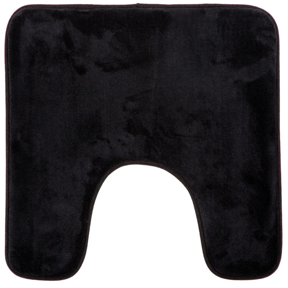 5Five Badkamerkleedje-wc badmat tapijt memory foam zwart 48 x 48 cm