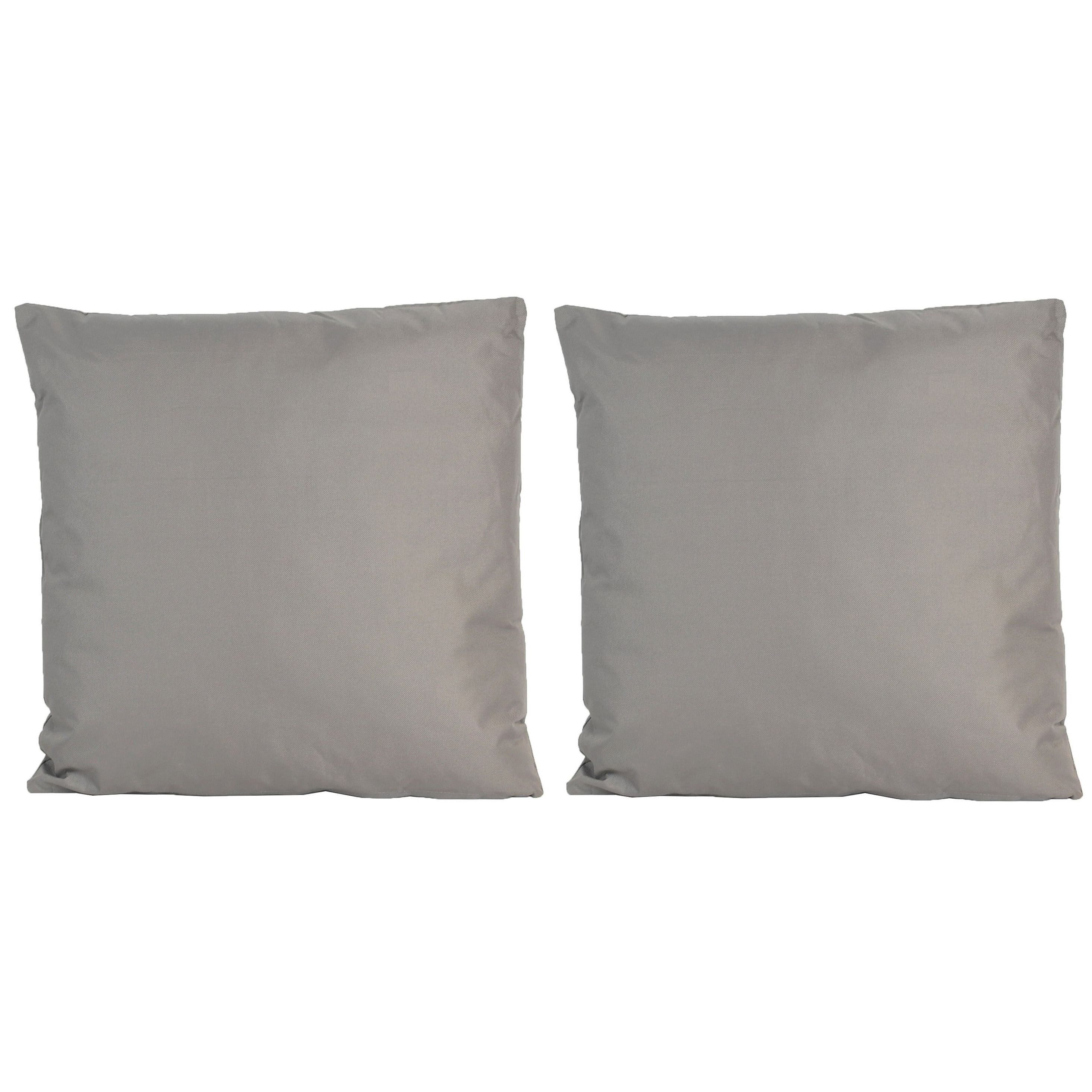 6x Bank-sier kussens voor binnen en buiten in de kleur grijs 45 x 45 cm