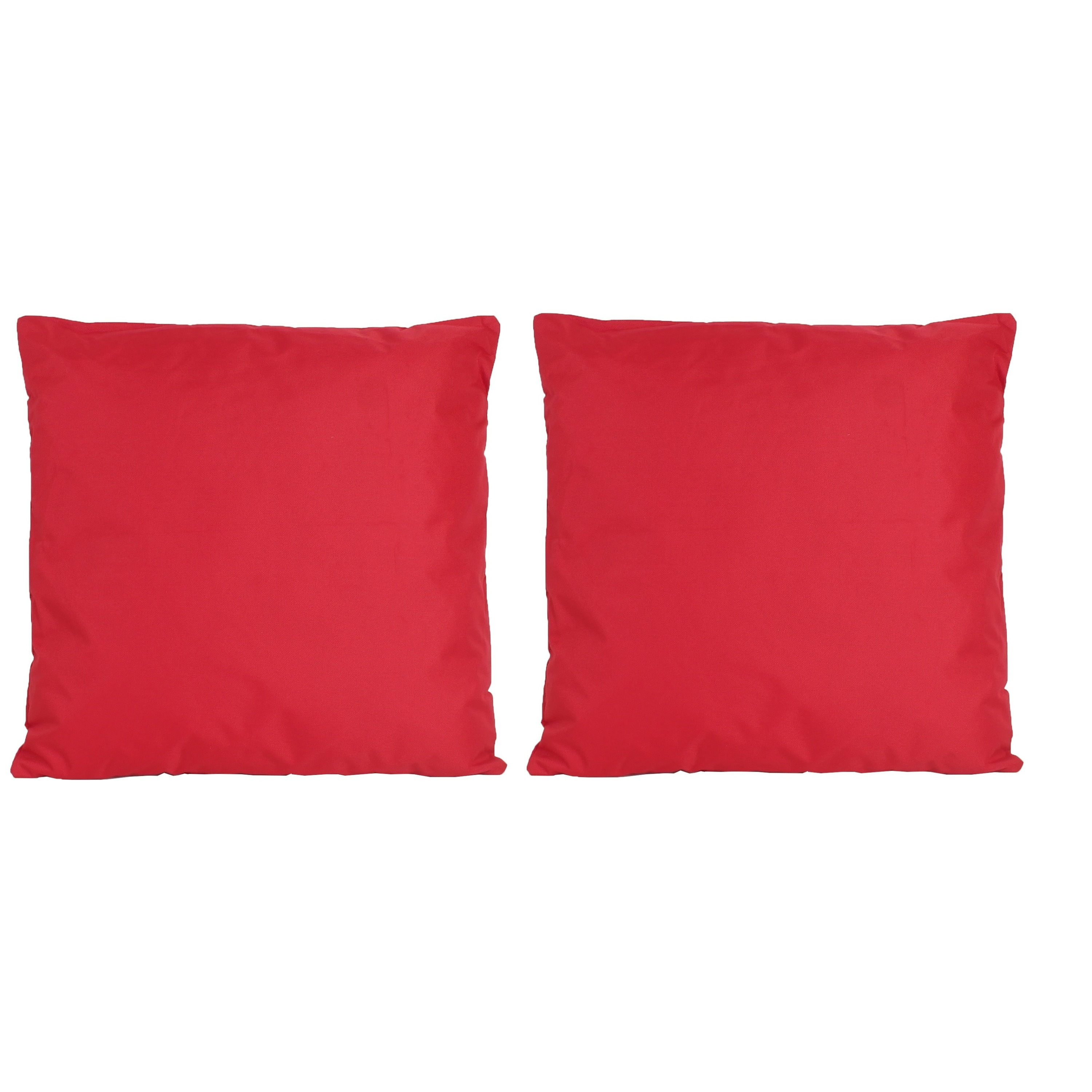 6x Bank-sier kussens voor binnen en buiten in de kleur rood 45 x 45 cm