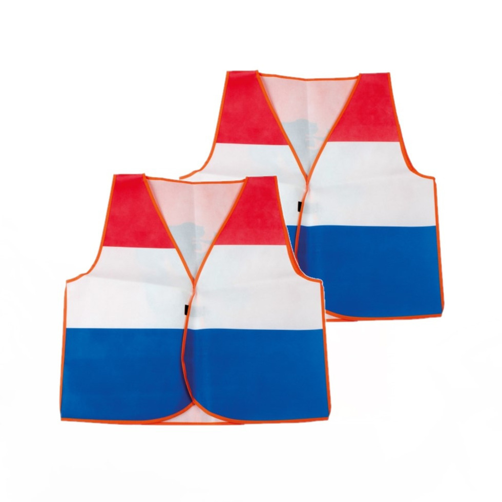 6x stuks Nederland supporter vestjes -