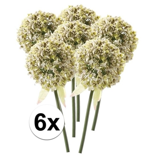 6x Witte sierui kunstbloemen 70 cm