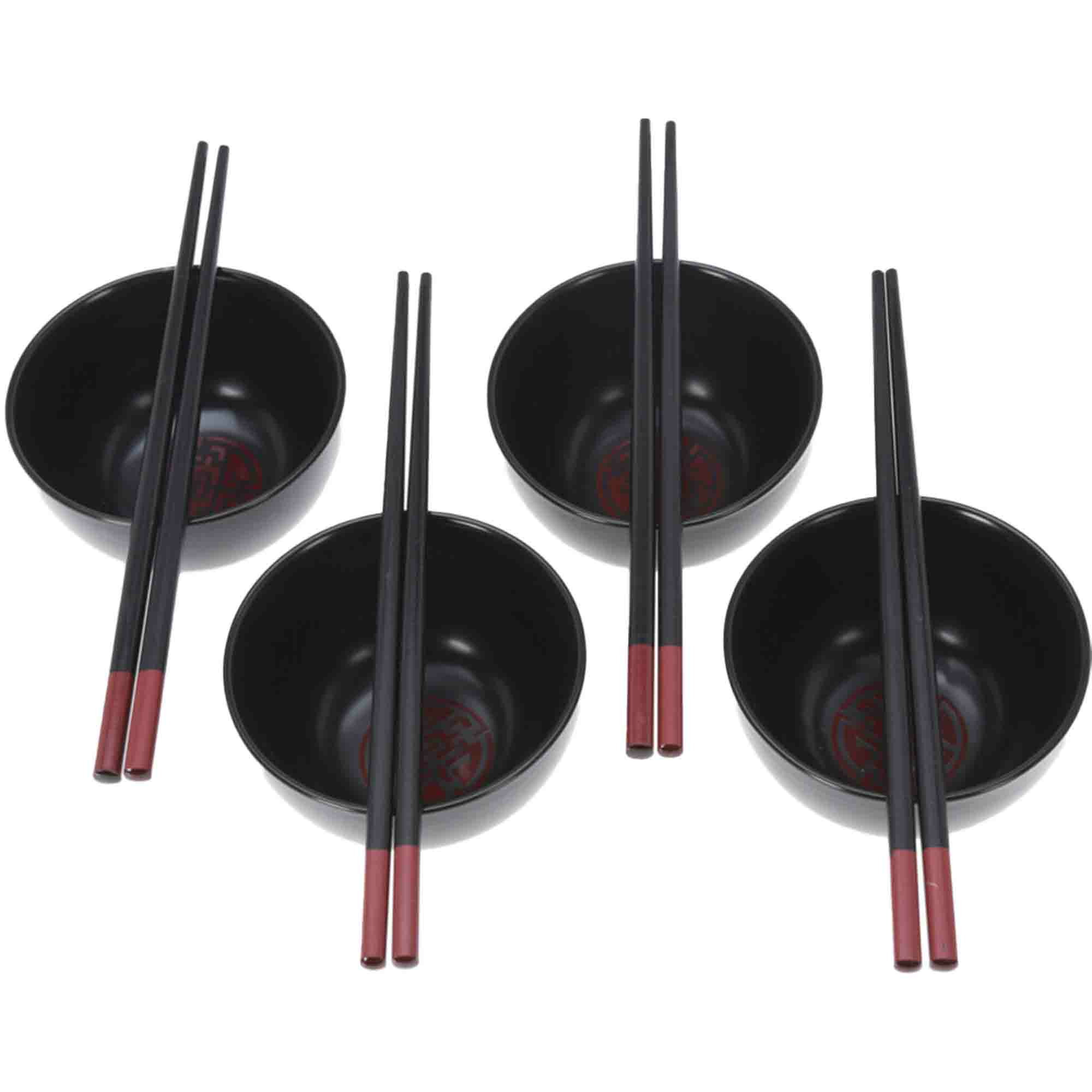 8-delige sushi serveer set voor 4 personen keramiek zwart