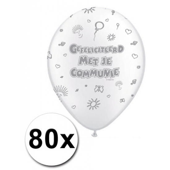 80 Communie ballonnen 30 cm -