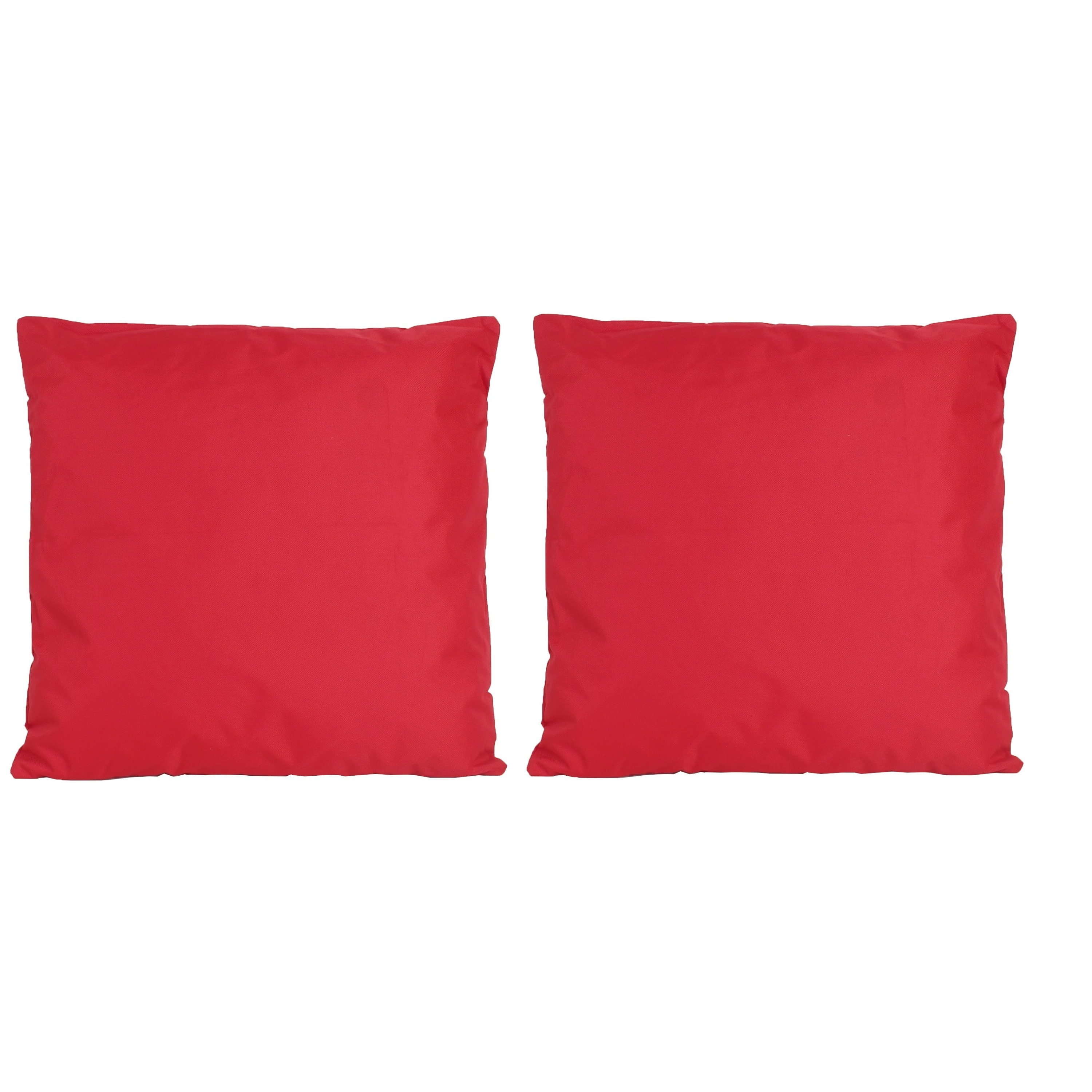 8x Bank-sier kussens voor binnen en buiten in de kleur rood 45 x 45 cm