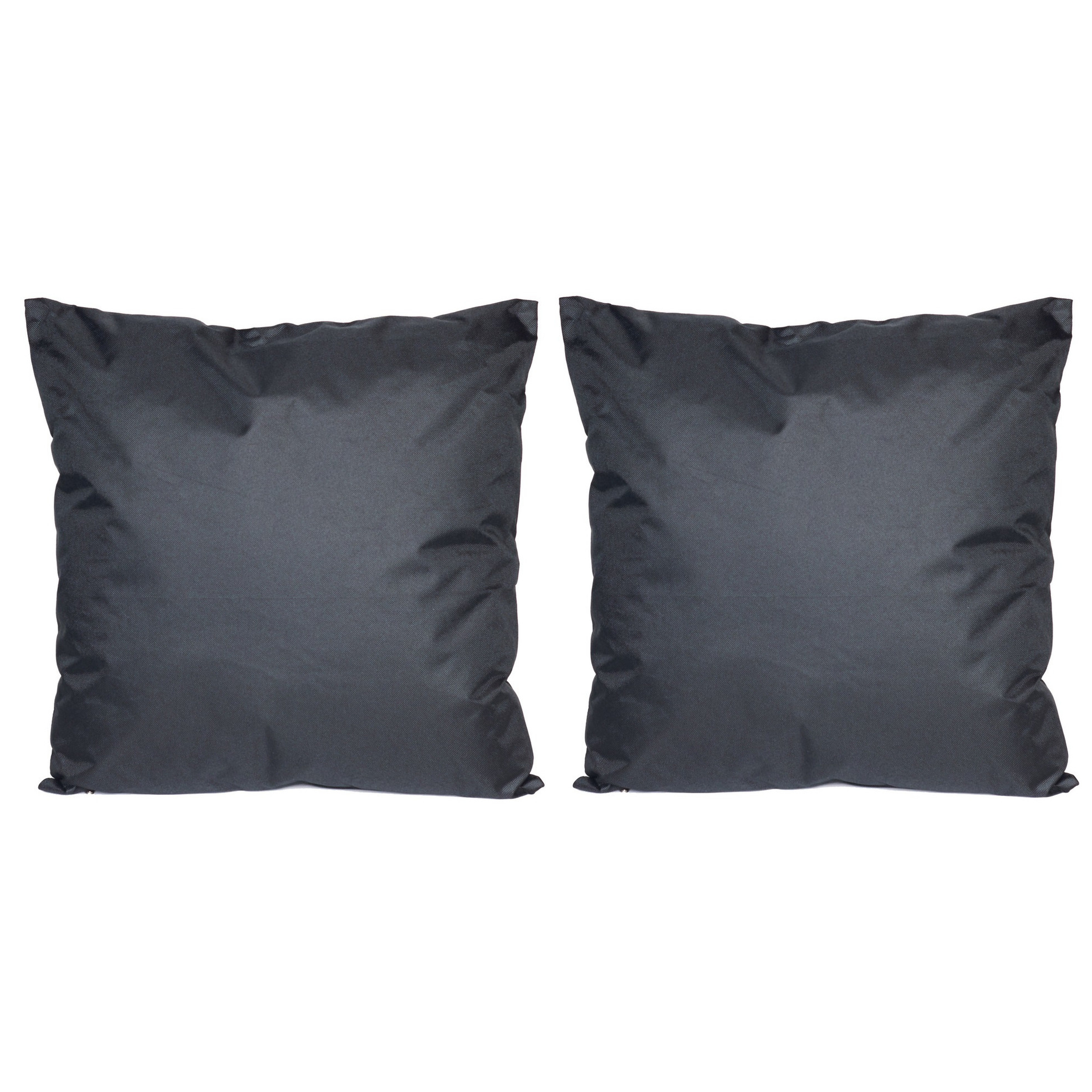 8x Bank-sier kussens voor binnen en buiten in de kleur zwart 45 x 45 cm