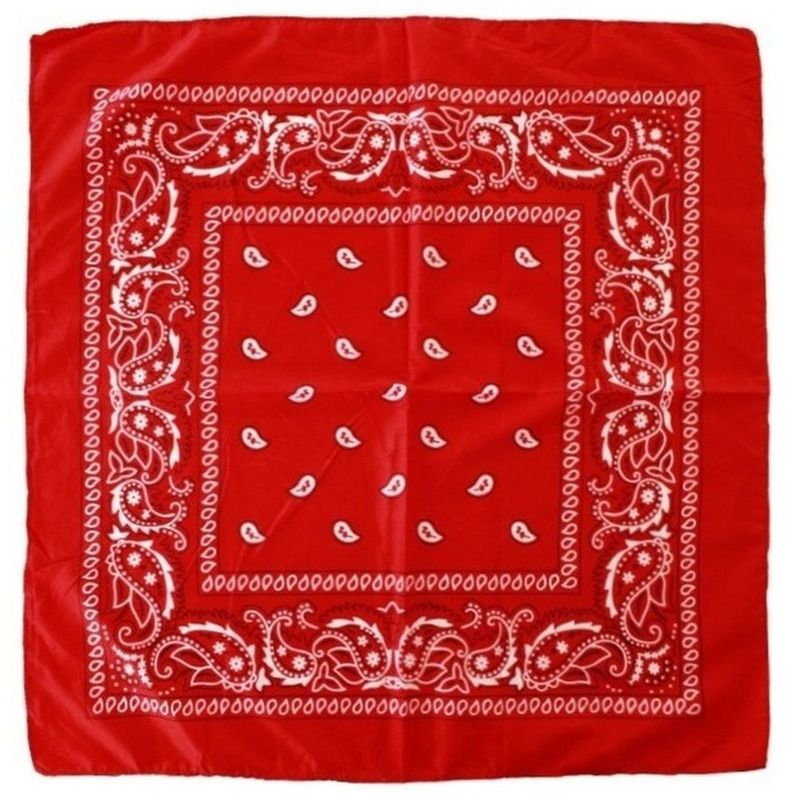 8x Rode boeren bandana zakdoeken -