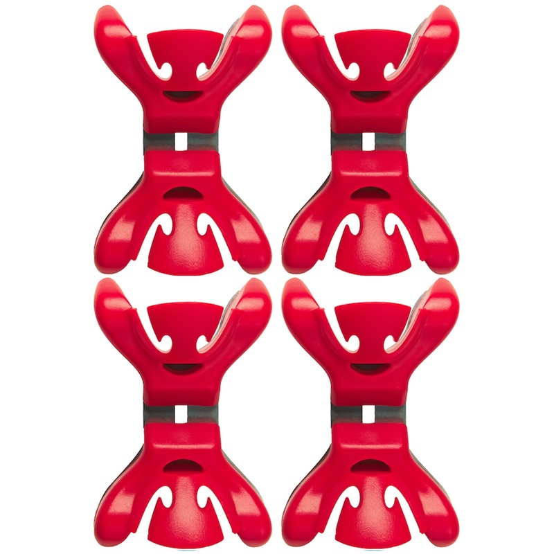 8x Slingers-decoratie ophangen slingerklemmen rood