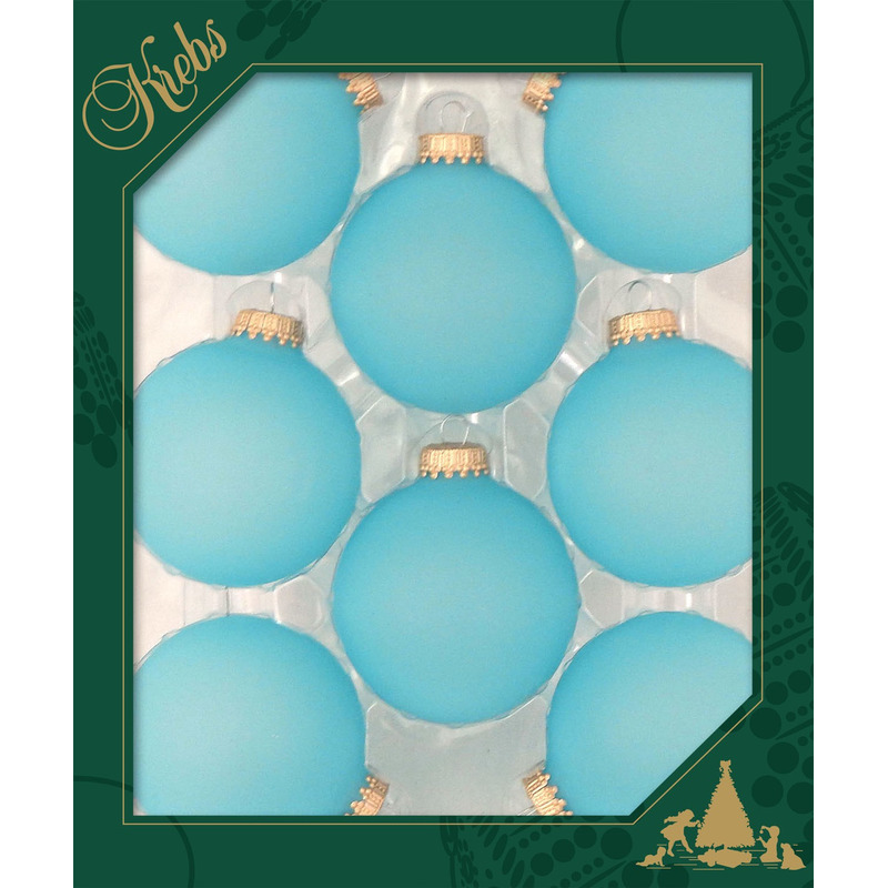 8x Spa Frost blauwe glazen kerstballen mat 7 cm kerstboomversiering