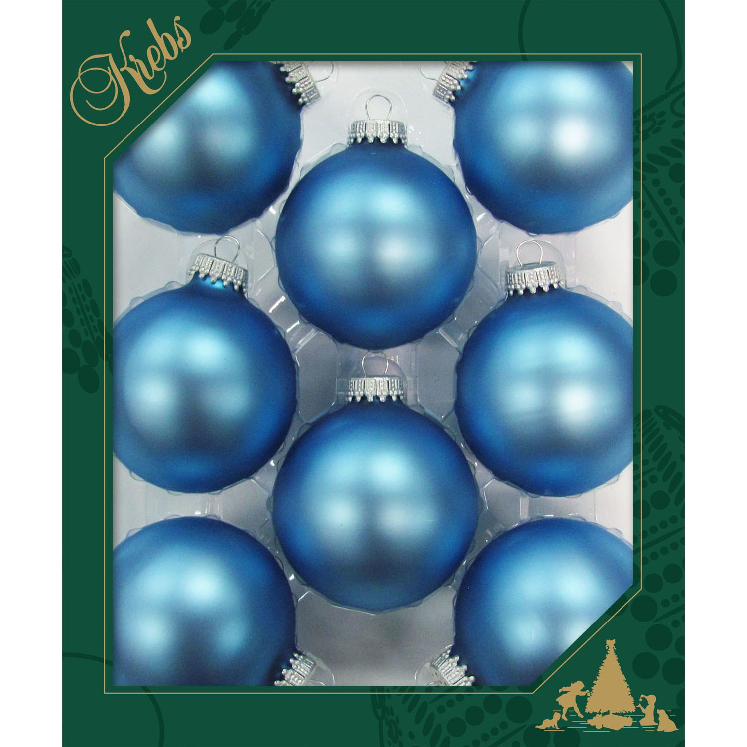 8x stuks glazen kerstballen 7 cm alpine velvet blauw