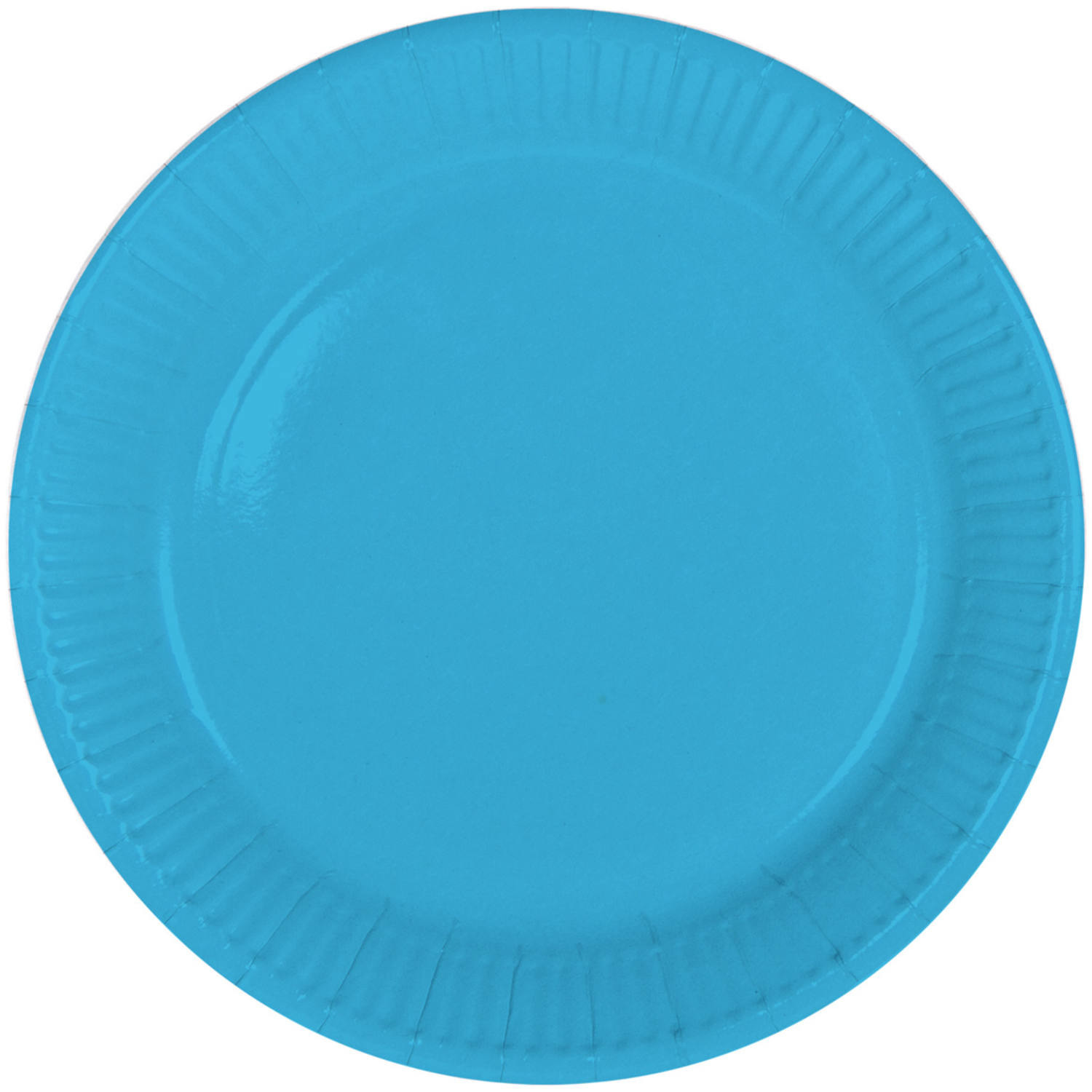 8x stuks party gebak-eet bordjes van papier blauw 23 cm