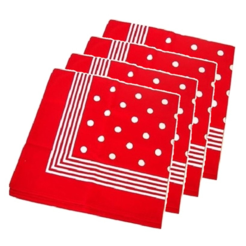 Trendoz 8x stuks rode boeren zakdoek verkleedkleding voor cowboys/boeren -