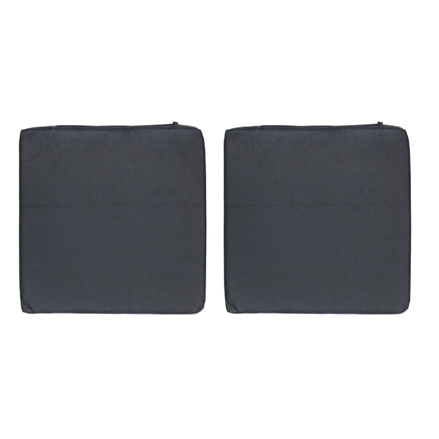 8x stuks stoelkussens voor binnen en buiten in de kleur zwart 40 x 40 cm