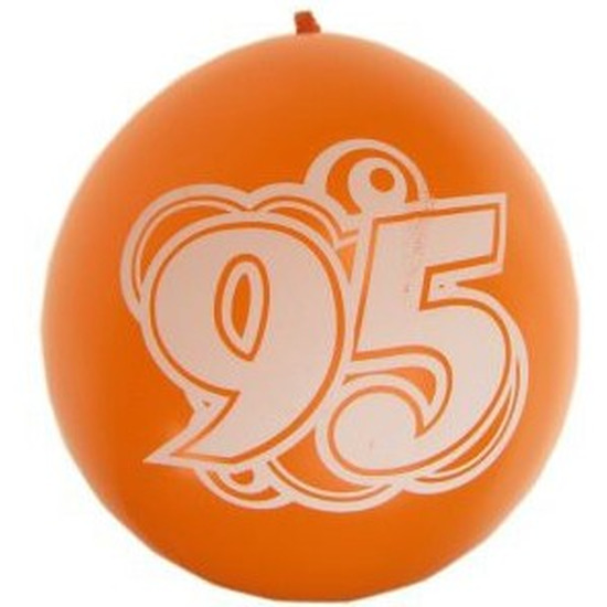 8x stuks verjaardag ballonnen 95 jaar thema -