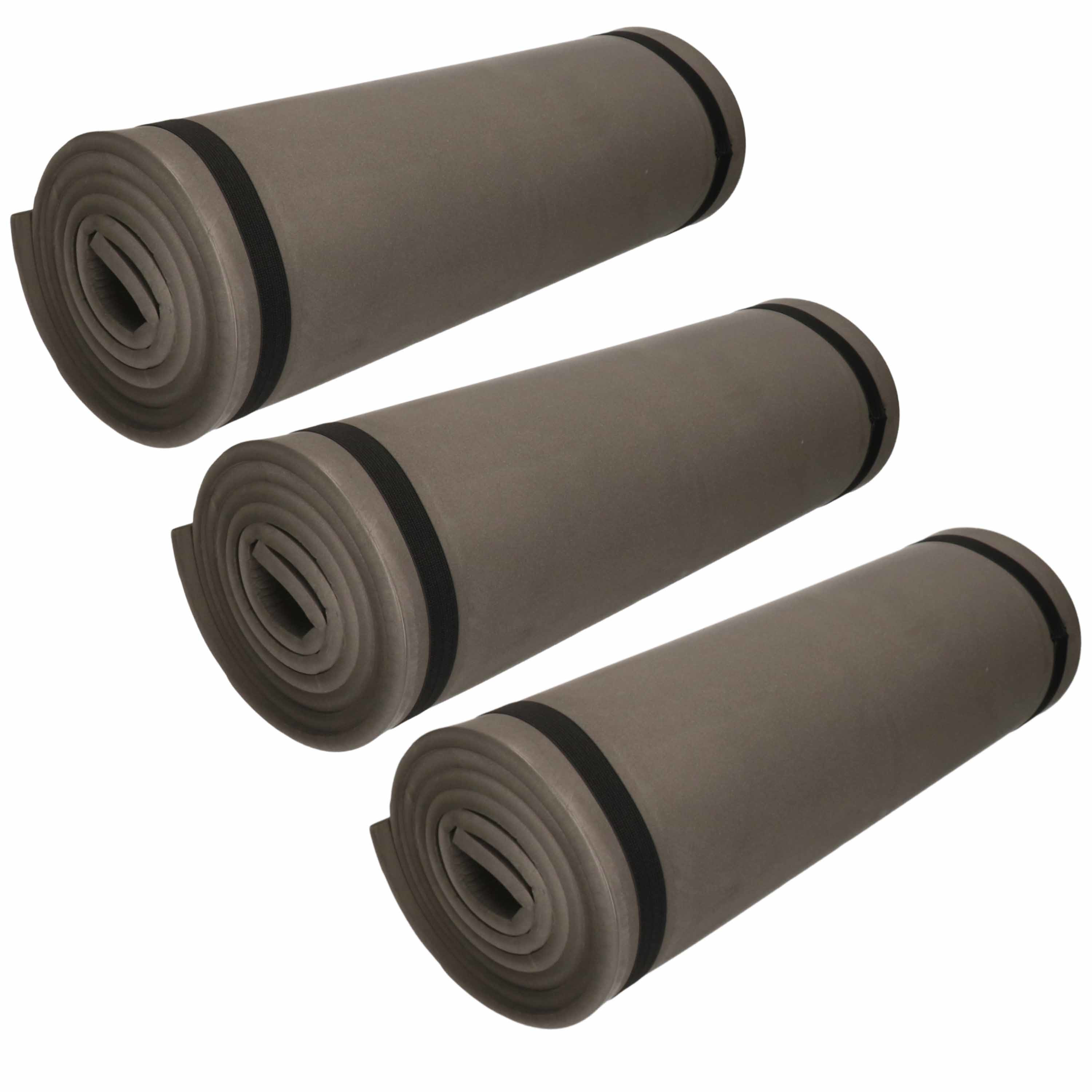 8x stuks zwarte yogamatten-sportmatten 180 x 50 cm
