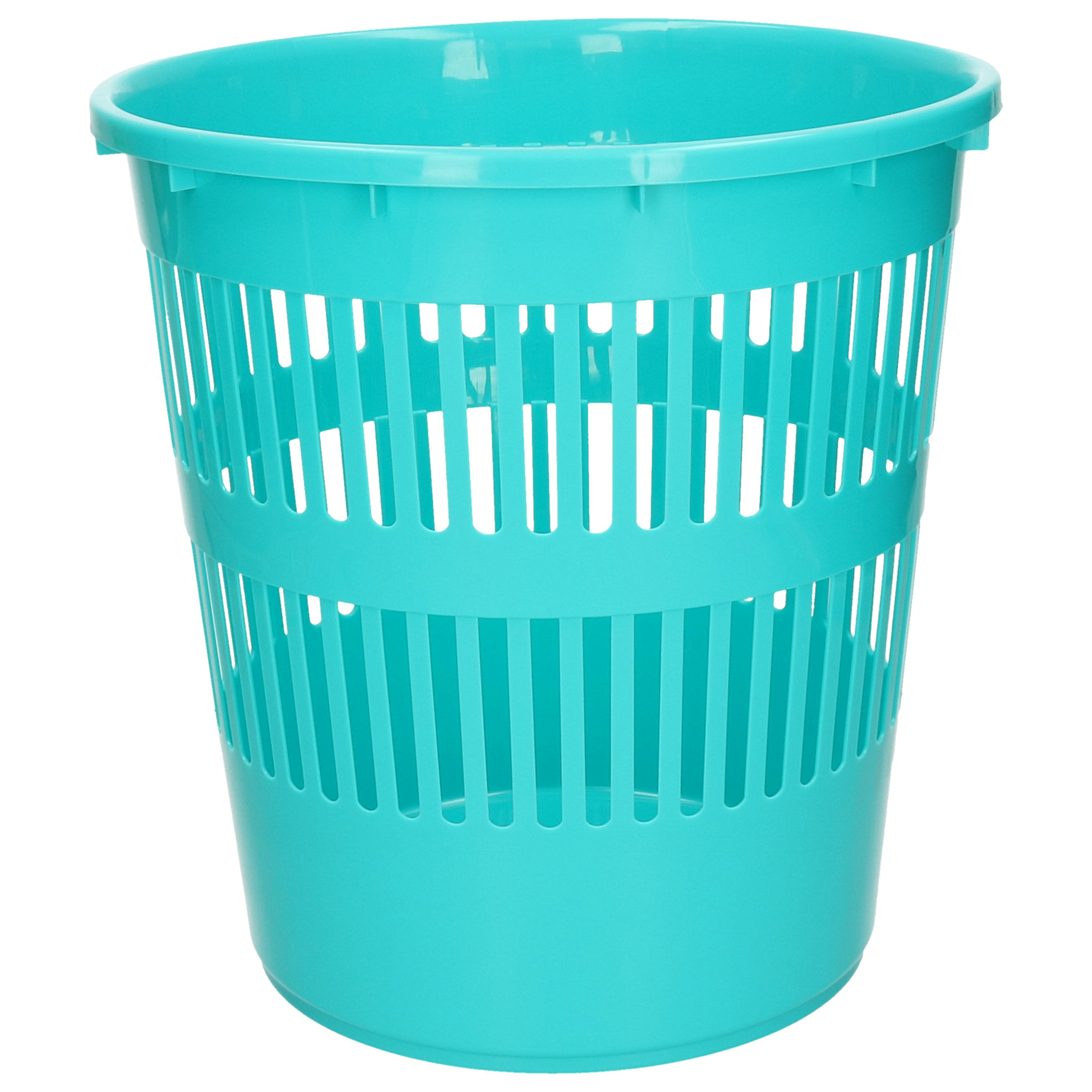 Afvalbak-vuilnisbak-kantoor prullenbak plastic blauw 28 cm