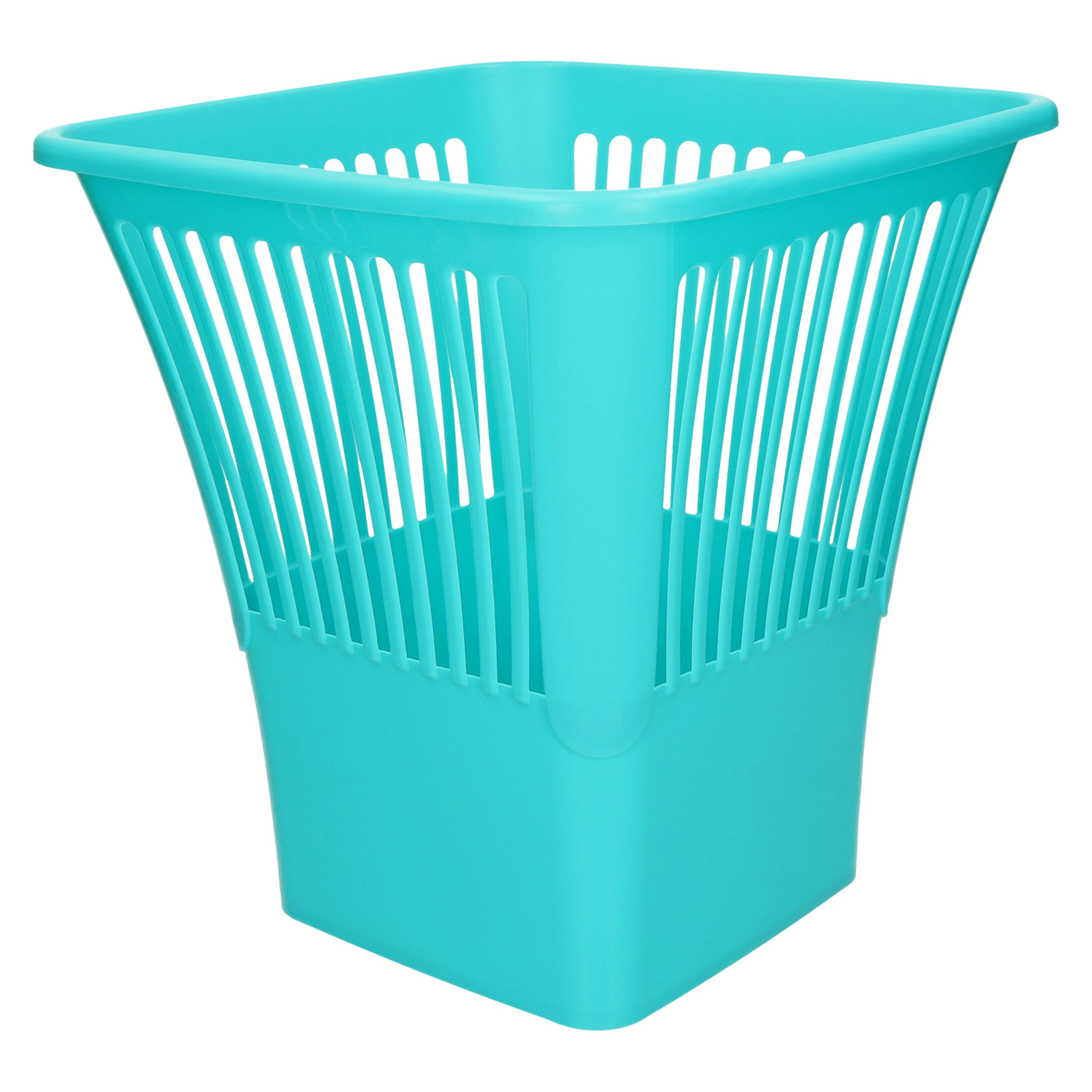 Afvalbak-vuilnisbak-kantoor prullenbak plastic blauw 30 cm