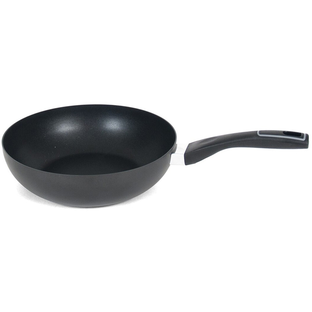 Aluminium zwarte wok-wokpan Gusto met anti-aanbak laag 28 cm