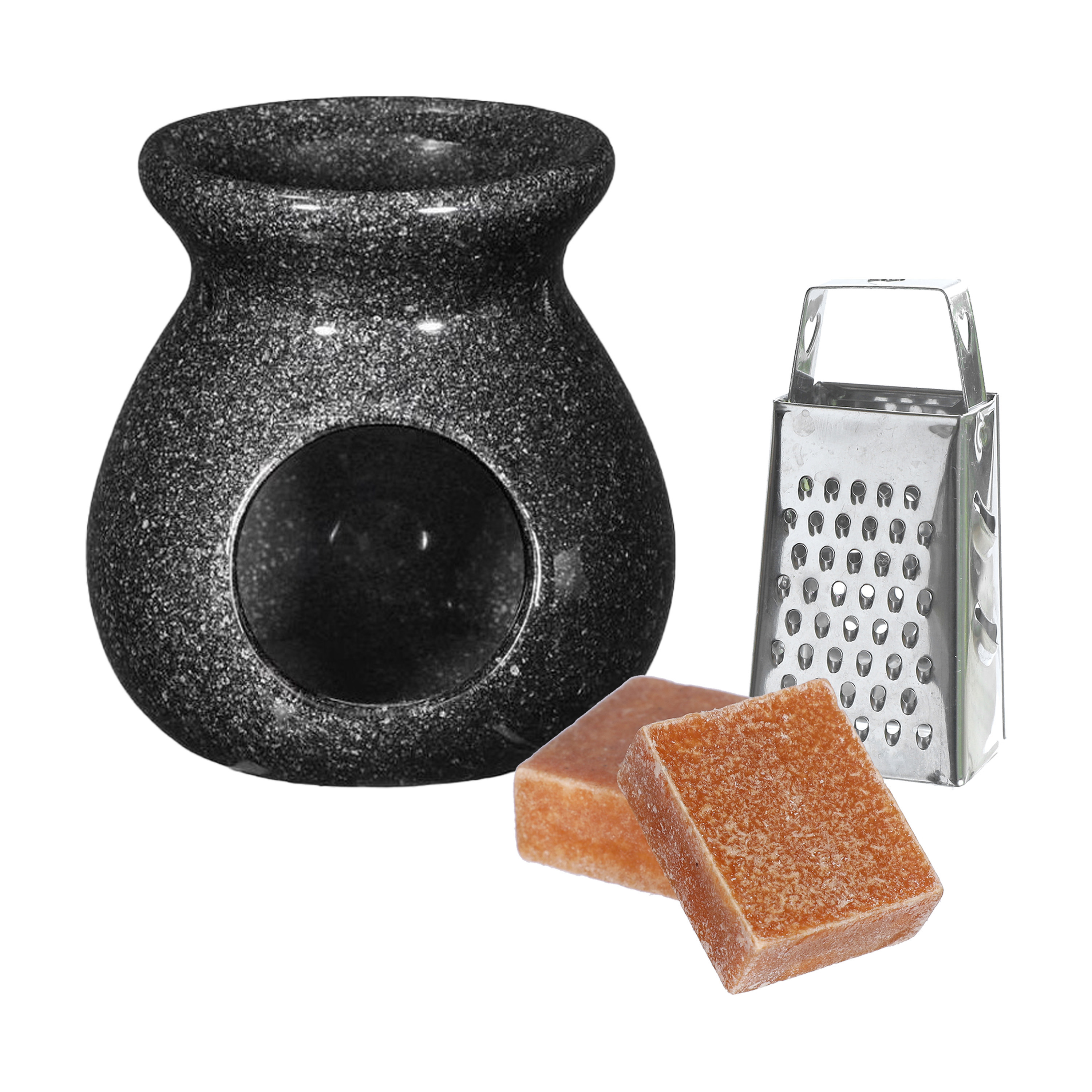 Amberblokjes-geurblokjes cadeauset amber geur inclusief geurbrander en mini rasp