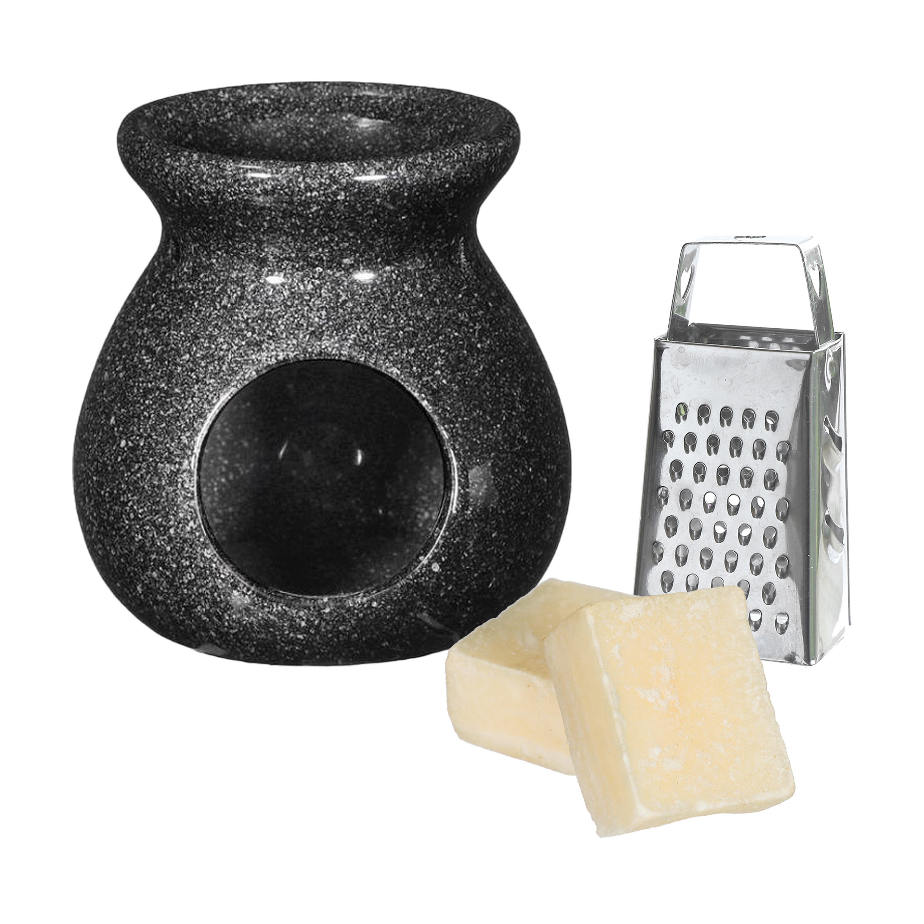 Amberblokjes-geurblokjes cadeauset cashmere geur inclusief geurbrander en mini rasp